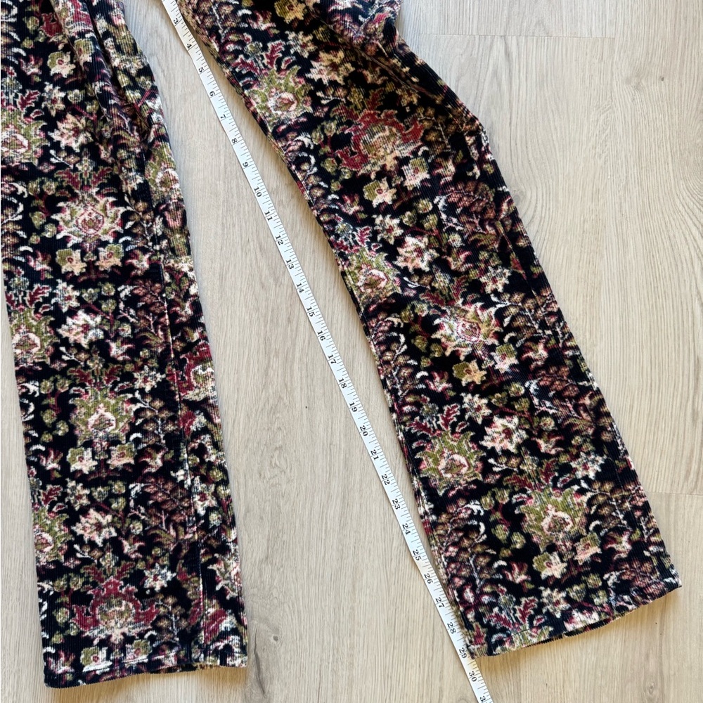 NWOT PILCRO Anthropologie The Icon Floral Corduroy Pants Size 29 - Picture 10 of 14
